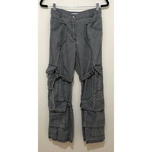 Acne Studios Gray Cargo Pants, Size 32 160/60A